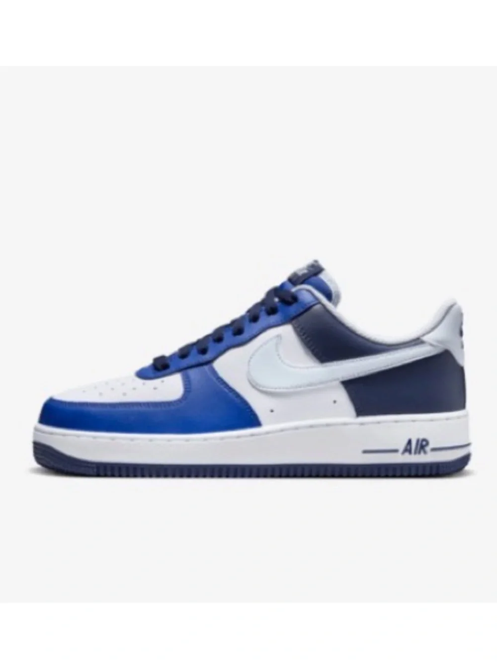 Nike Men’s Air Force 1 ‘07 LV8 - White & Blue (Navy & Royal)
